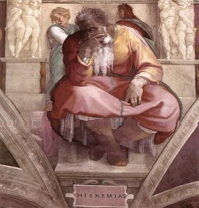 Jeremiah by Michelangelo Buonarroti [Public domain], via Wikimedia Commons